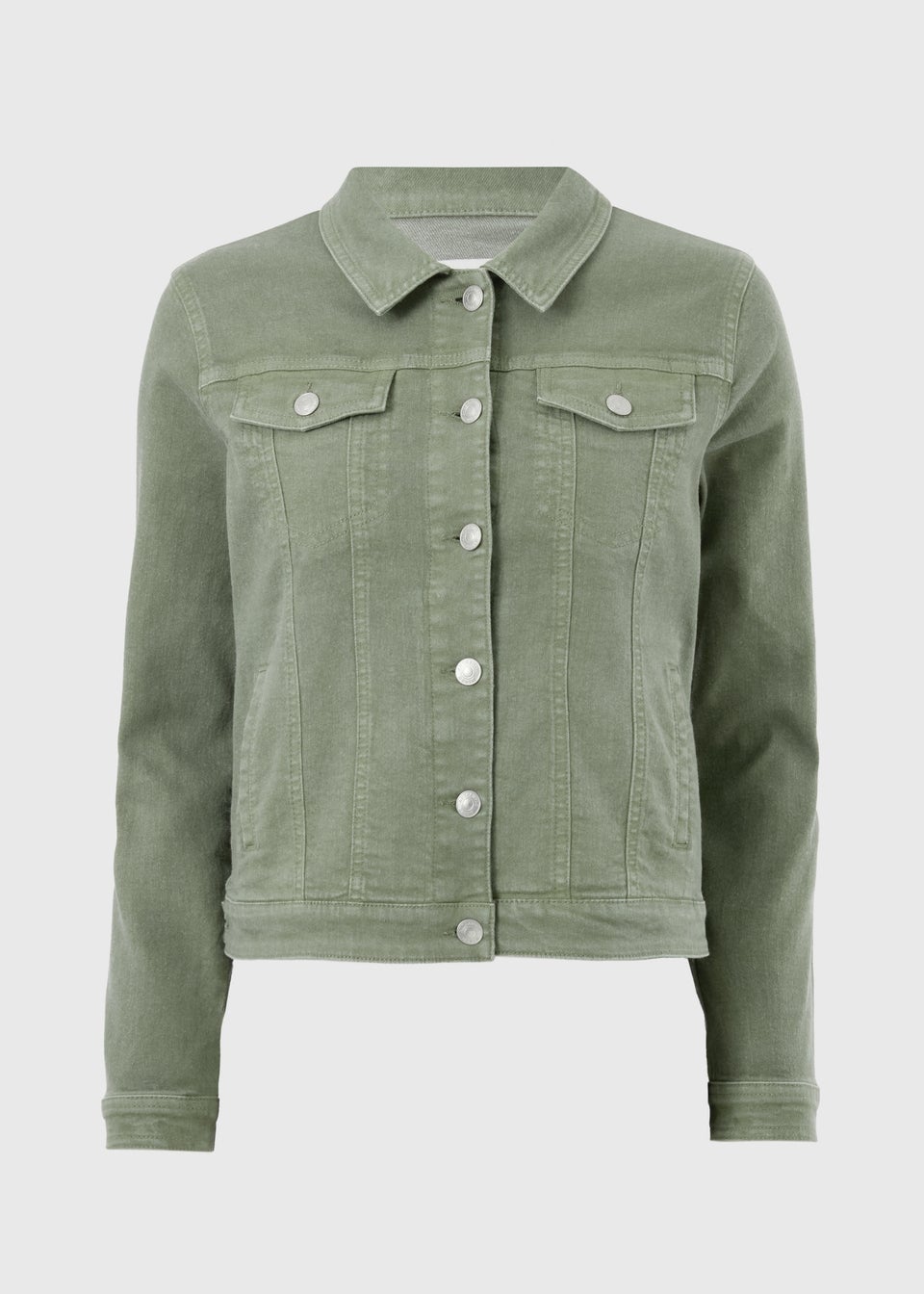 Sage Green Stretch Denim Jacket