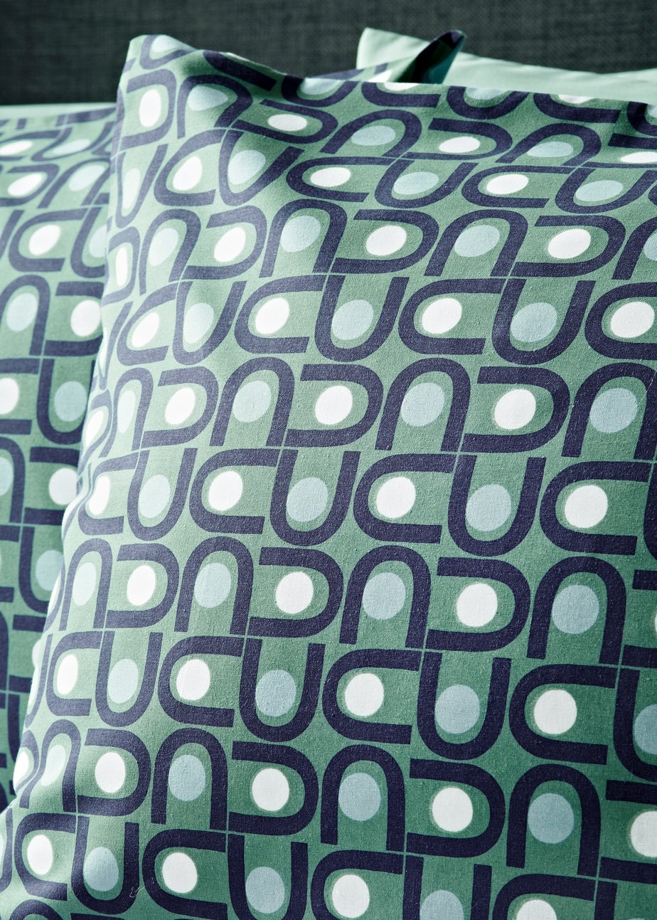 Green Mini Geometric Duvet Set