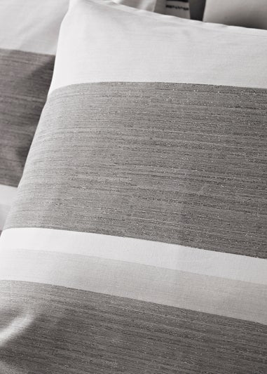 Black Textured Stripe Duvet Set