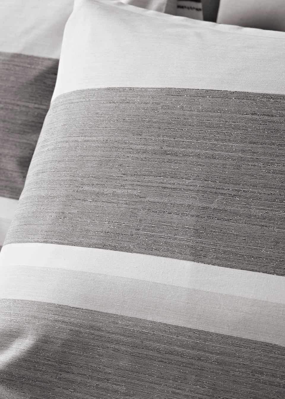 Black Textured Stripe Duvet Set