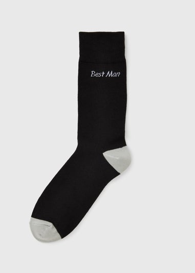 Black Best Man Wedding Ankle Socks