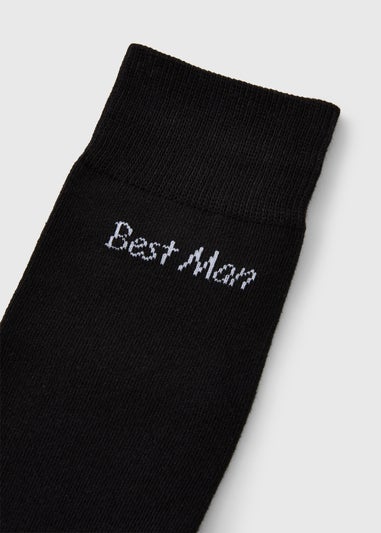 Black Best Man Wedding Ankle Socks