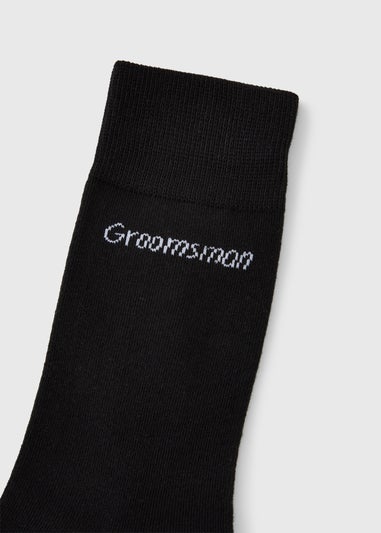 Black Groomsmen Wedding Ankle Socks