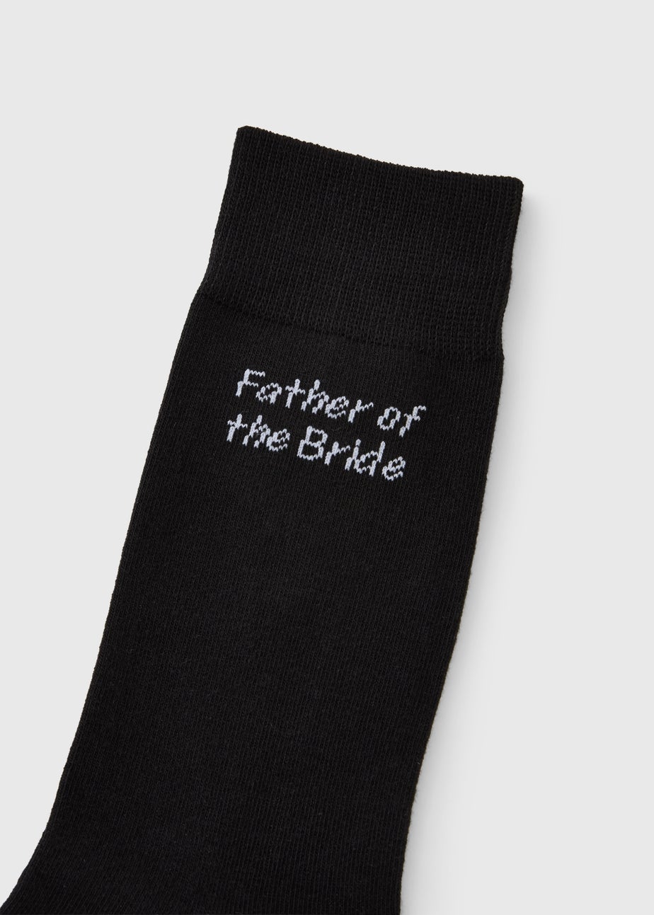 Black Father Of The Bride Wedding Ankle Socks
