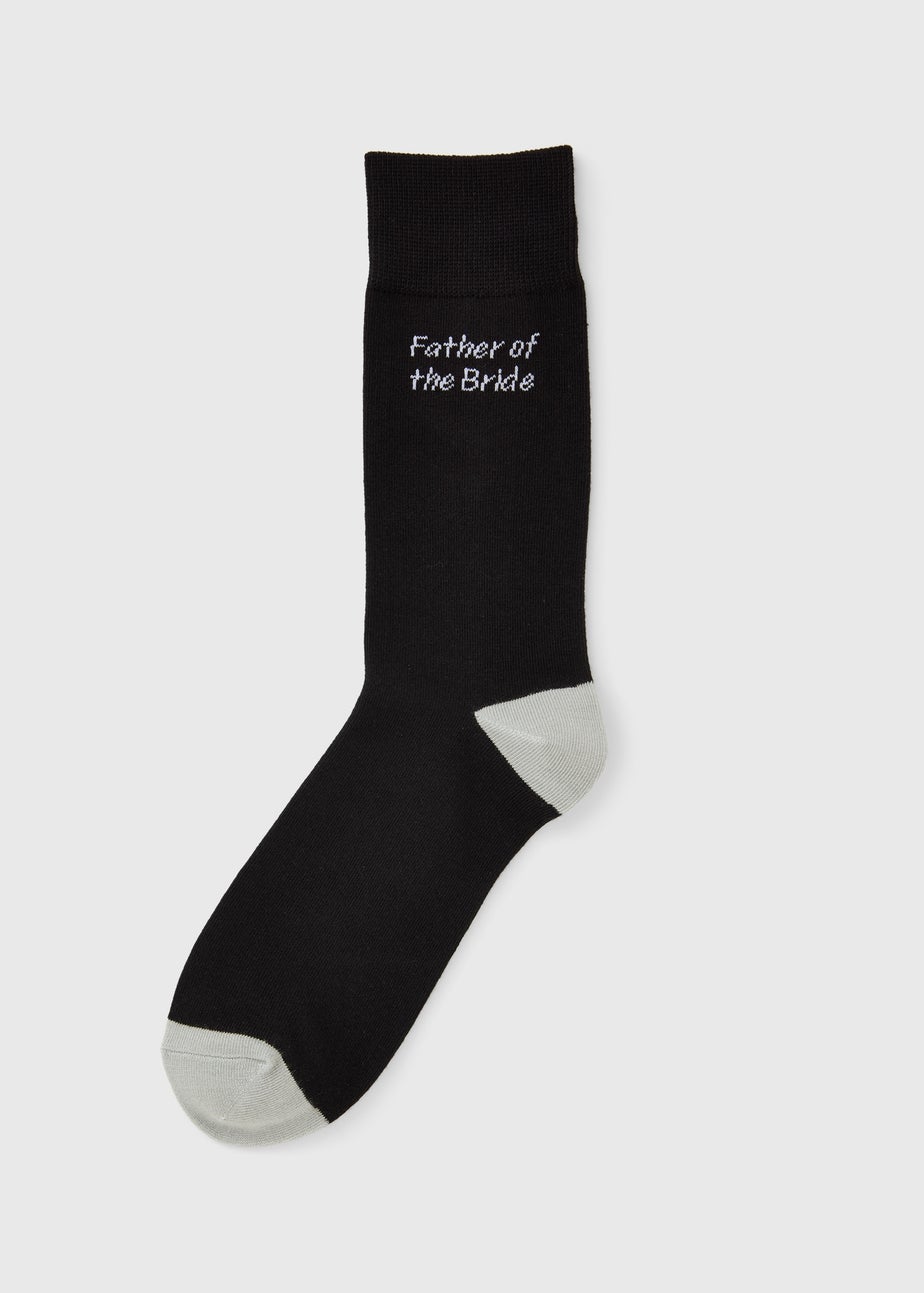 Black Father Of The Bride Wedding Ankle Socks