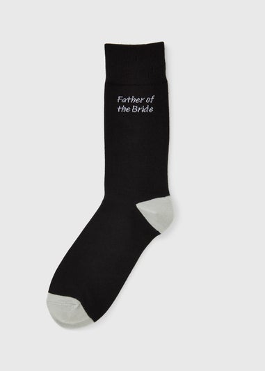 Black Father Of The Bride Wedding Ankle Socks