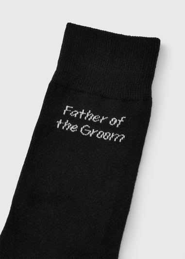 Black Father Of The Groom Wedding Ankle Socks