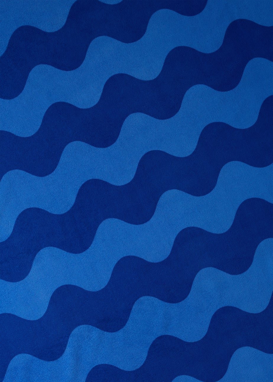 Blue Wavy Stripe Extra Large Beach Towel