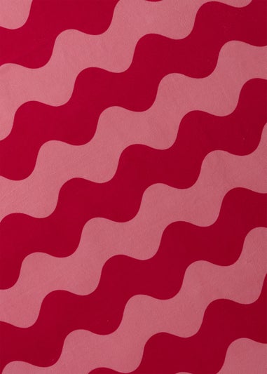 Pink Wavy Extra Large Beach Towel