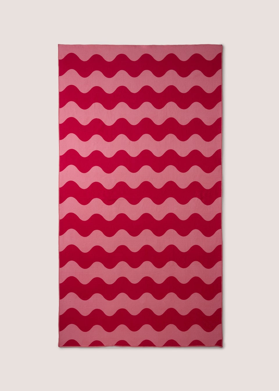 Pink Wavy Extra Large Beach Towel