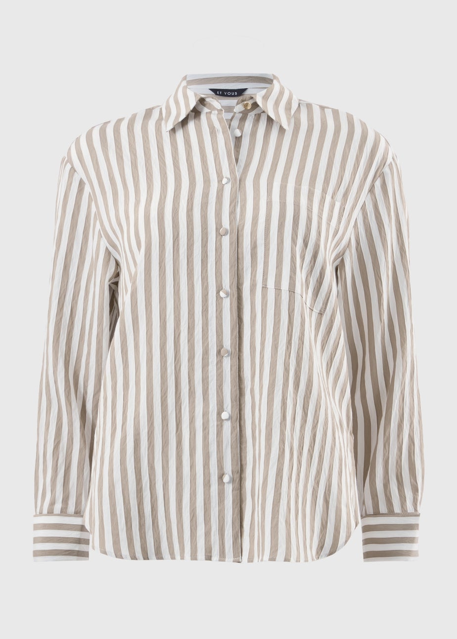 Et Vous Beige Stripe Shirt