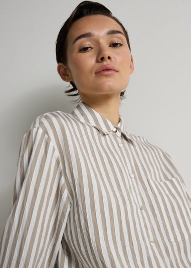 Et Vous Beige Stripe Shirt