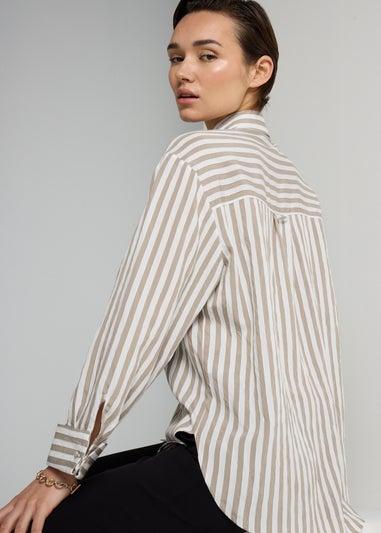 Et Vous Beige Stripe Shirt