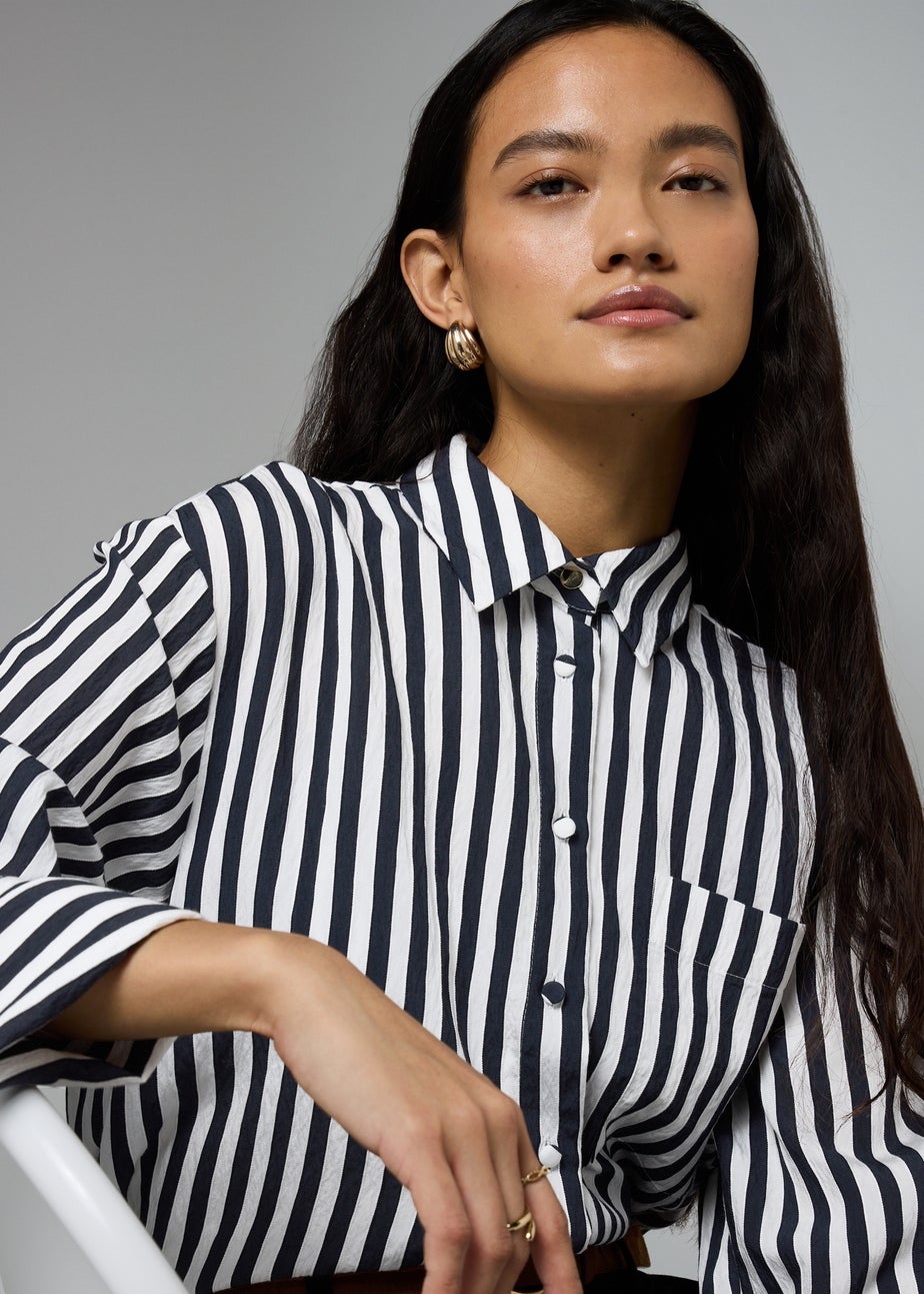 Et Vous Navy Stripe Shirt