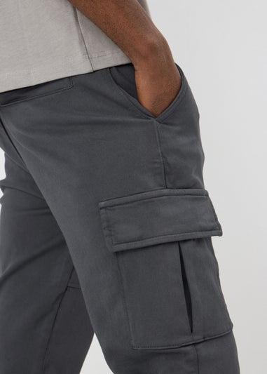 Charcoal Knitted Cargo Trousers