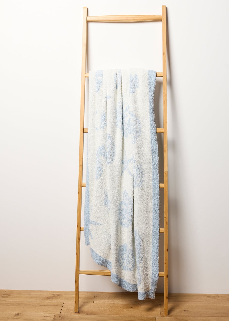 Blue Shell Eyelash Throw