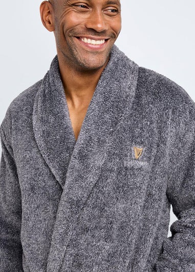 Cotton Traders Grey Marl Guinness Fleece Dressing Gown