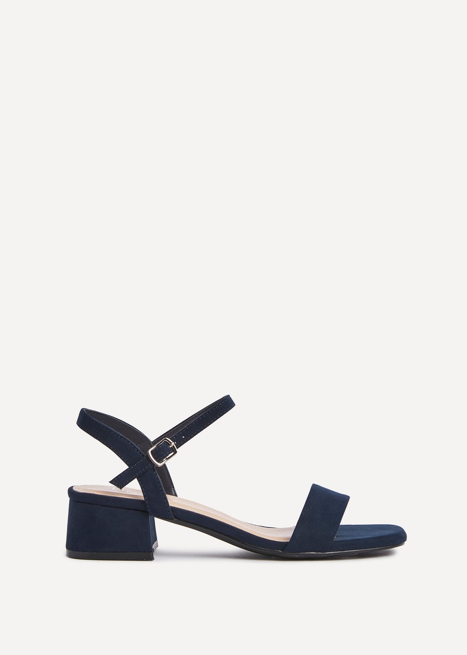 Linzi Tillie Navy Faux Suede Low Blook Heel