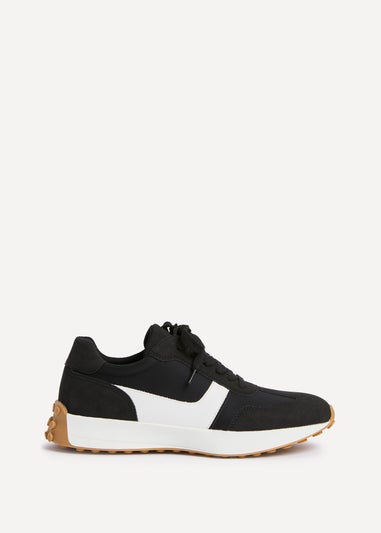 Linzi Hustle Black Suede Mix Sports Trainers