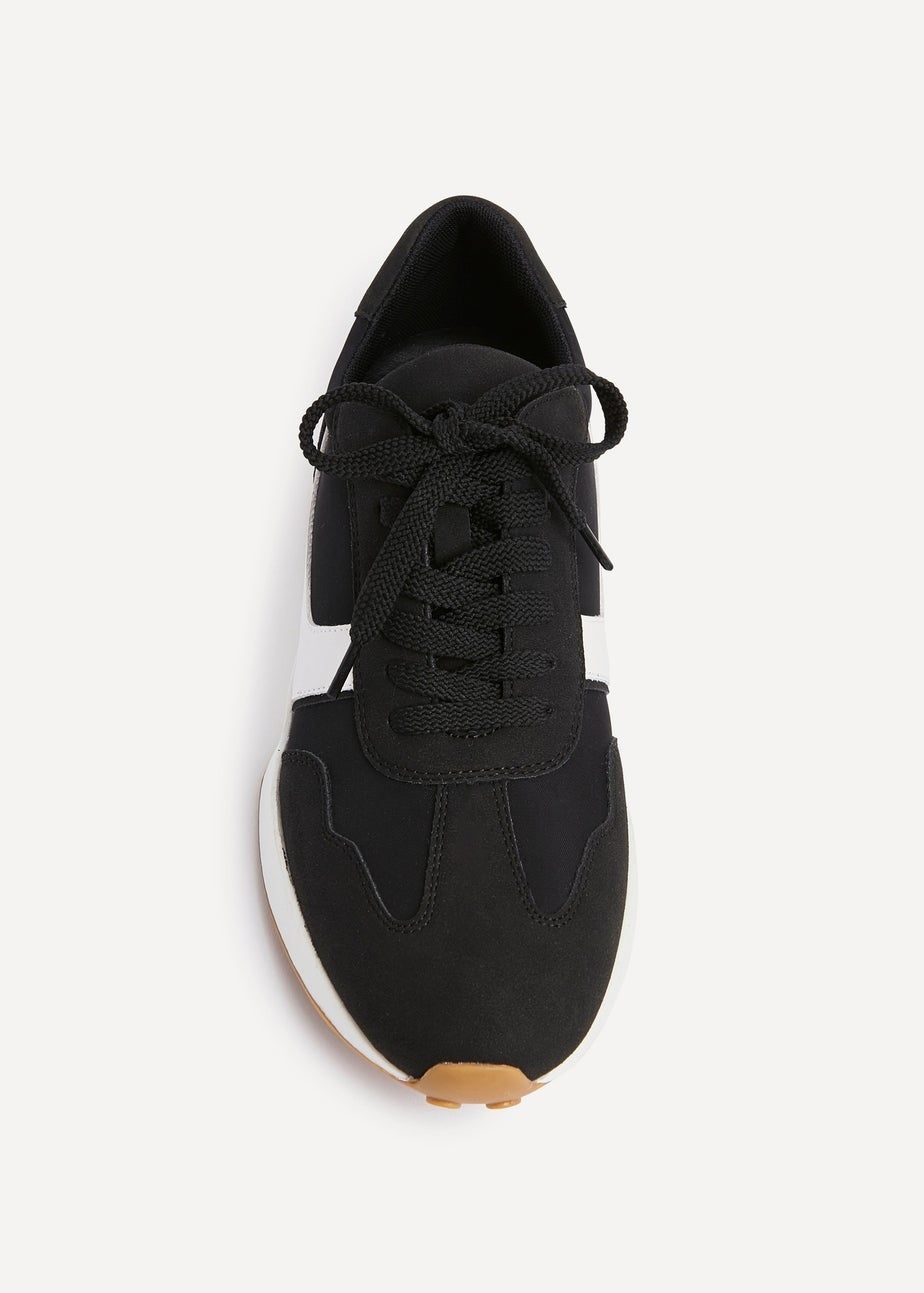 Linzi Hustle Black Suede Mix Sports Trainers