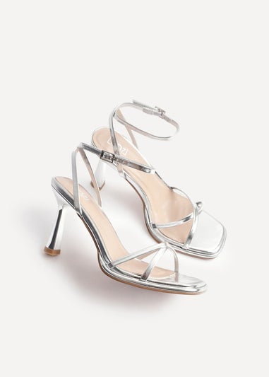 Linzi Verve Silver Crossover Stiletto Heel