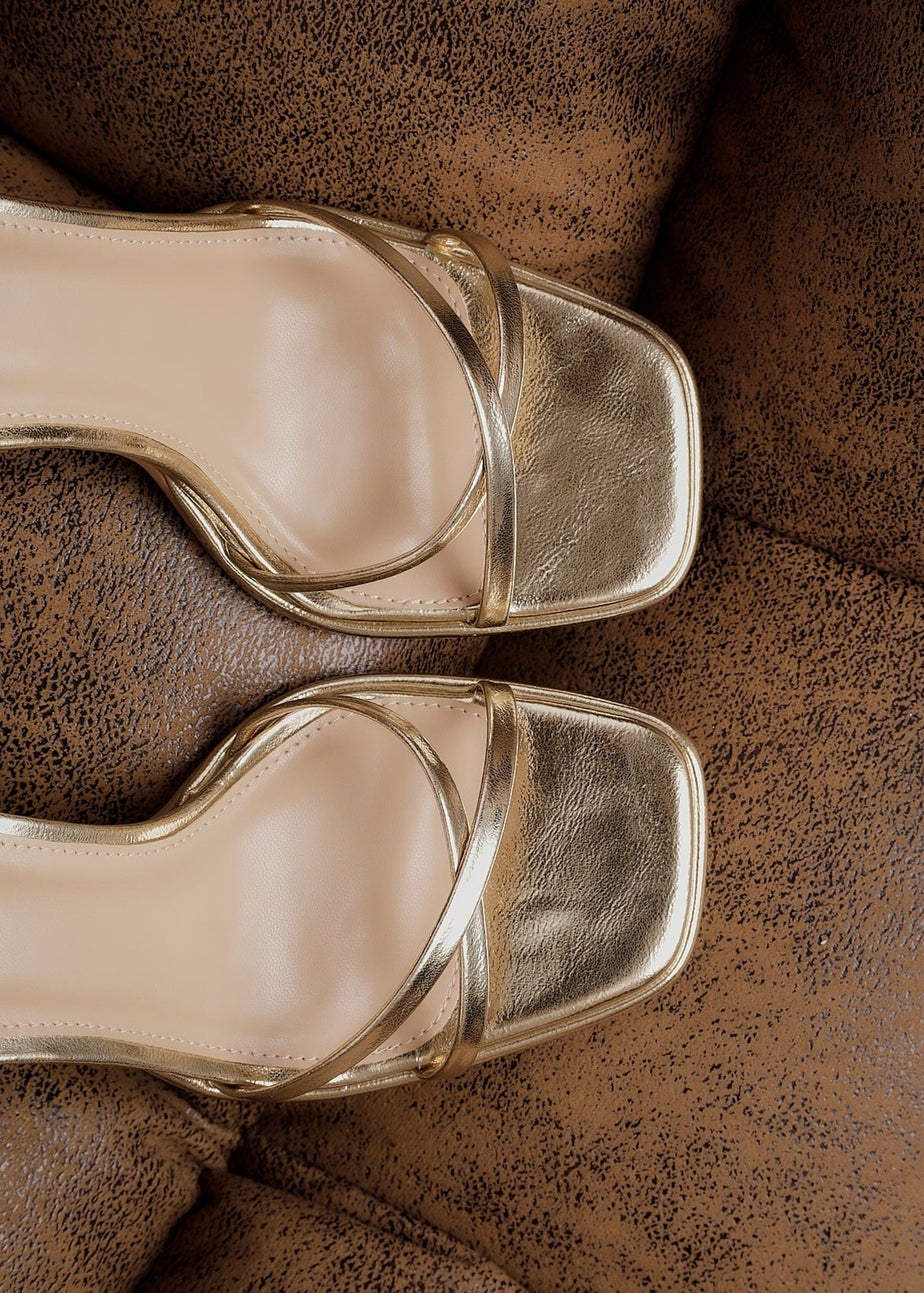 Linzi Verve Gold Crossover Stiletto Heel