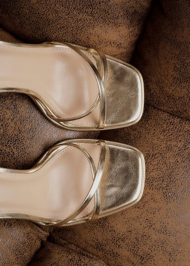 Linzi Verve Gold Crossover Stiletto Heel