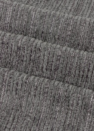 Paoletti Jupiter Chenille Jacquard Eyelet Curtain Pair Graphite