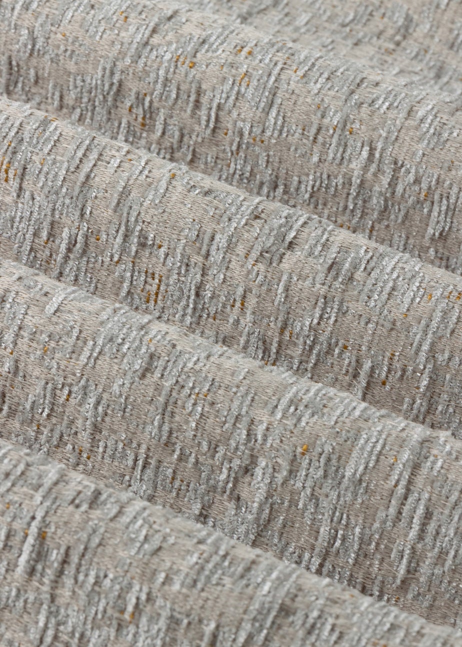 Paoletti Galaxy Chenille Room Darkening Eyelet Curtain Pair Silver