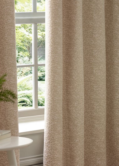 Paoletti Galaxy Chenille Room Darkening Eyelet Curtain Pair Blush