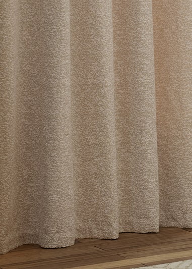 Paoletti Galaxy Chenille Room Darkening Eyelet Curtain Pair Blush