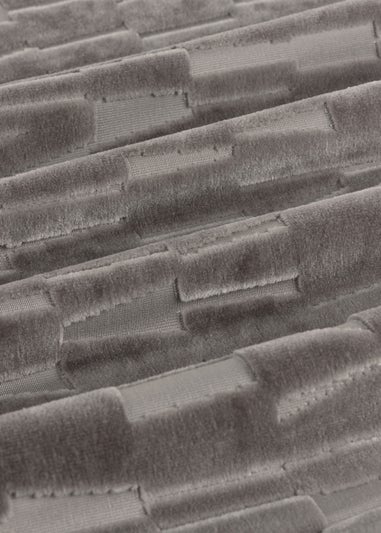 Paoletti Manhattan Velvet Room Darkening Eyelet Curtain Pair Mink