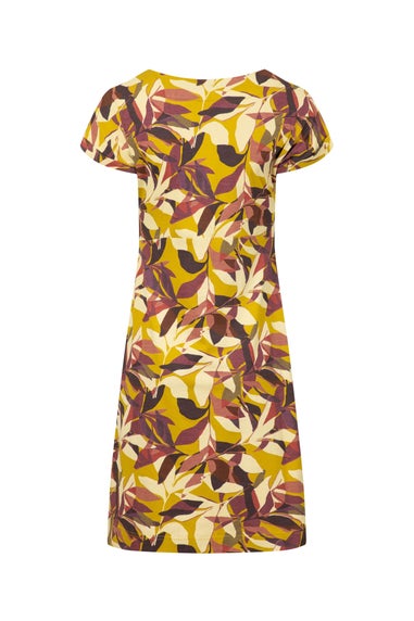 Weird Fish Antique Moss Tallahassee Printed Jersey Dress