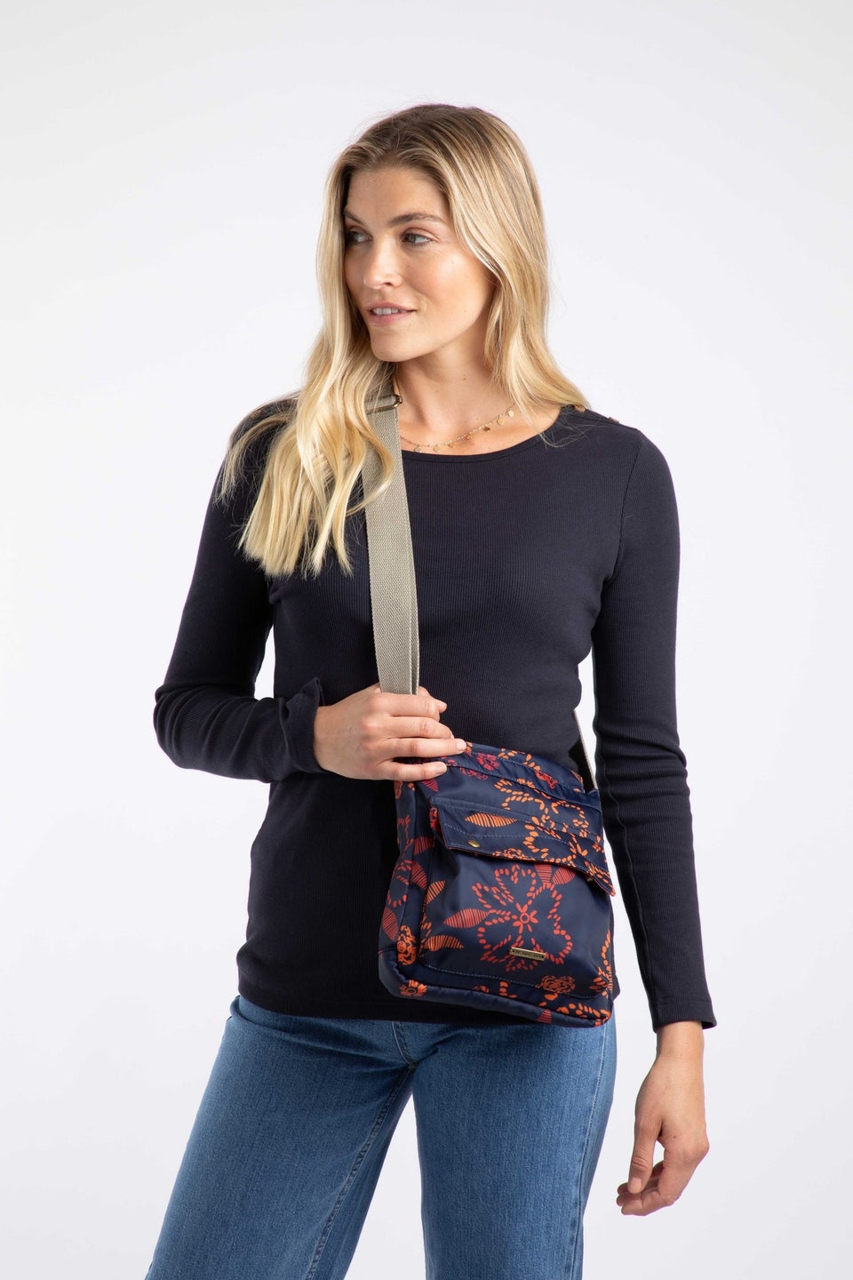 Weird Fish Nightshade Kait Printed Cross Body Bag