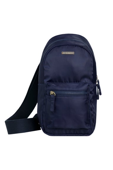Weird Fish Navy Kathi Plain Mono Strap Bag