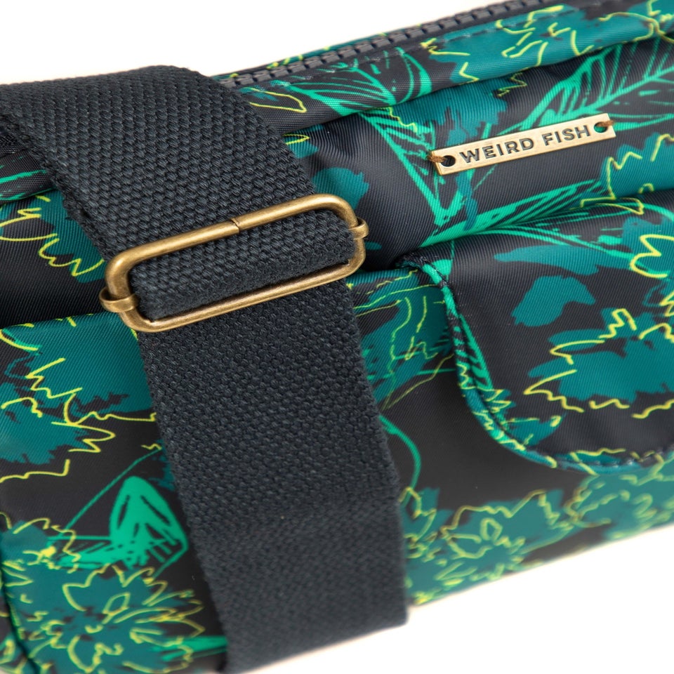 Weird Fish Night Blue Corrie Printed Cross Body Bag