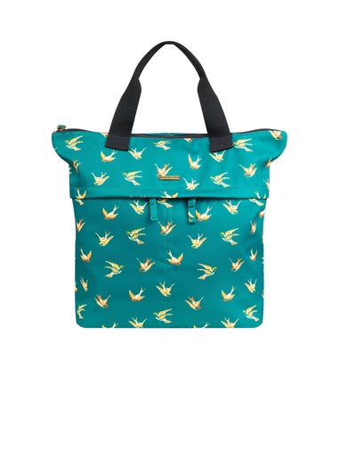 Weird Fish Deep Teal Ekora Printed Polyester Backpack