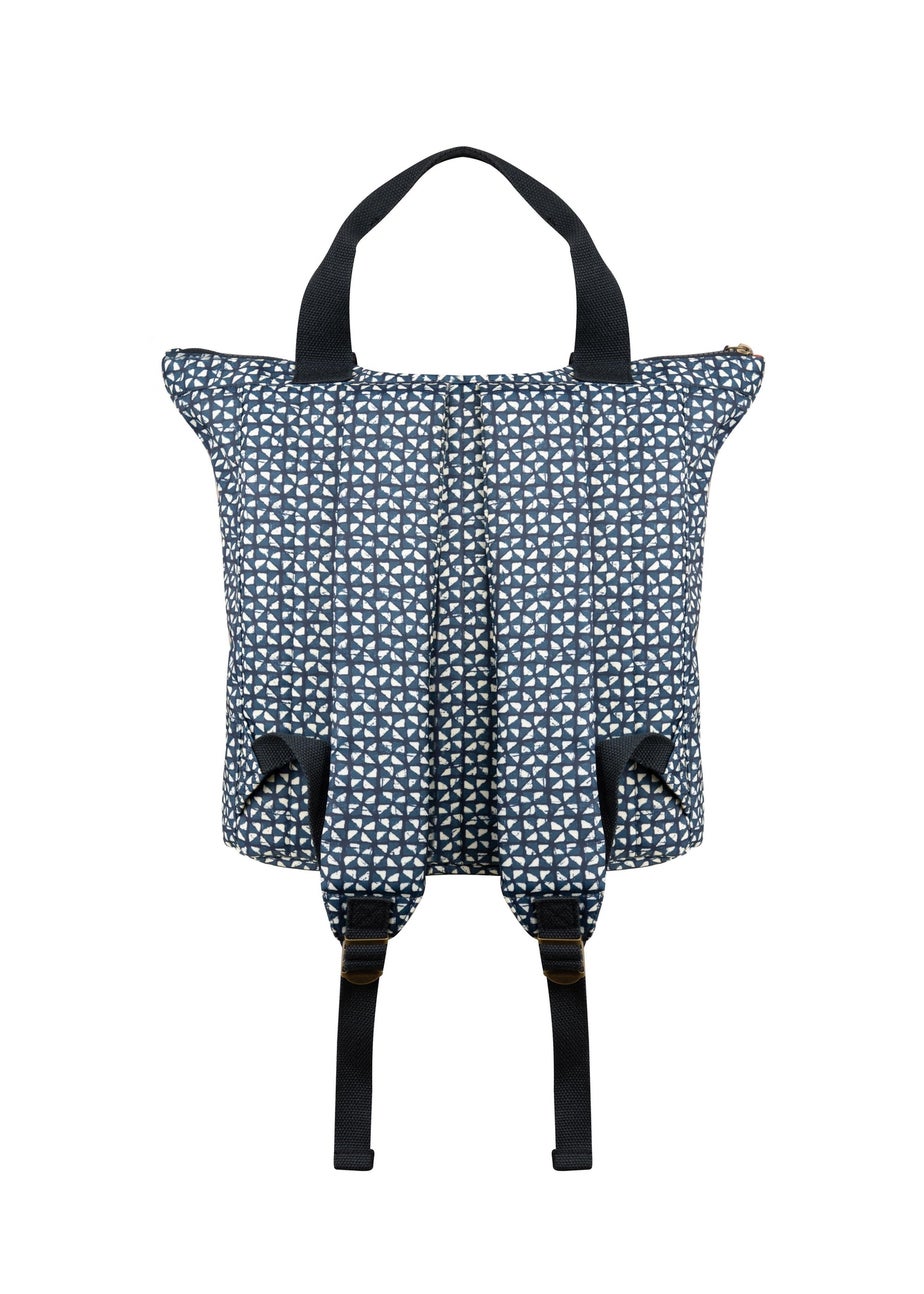 Weird Fish Navy Ekora Printed Polyester Backpack