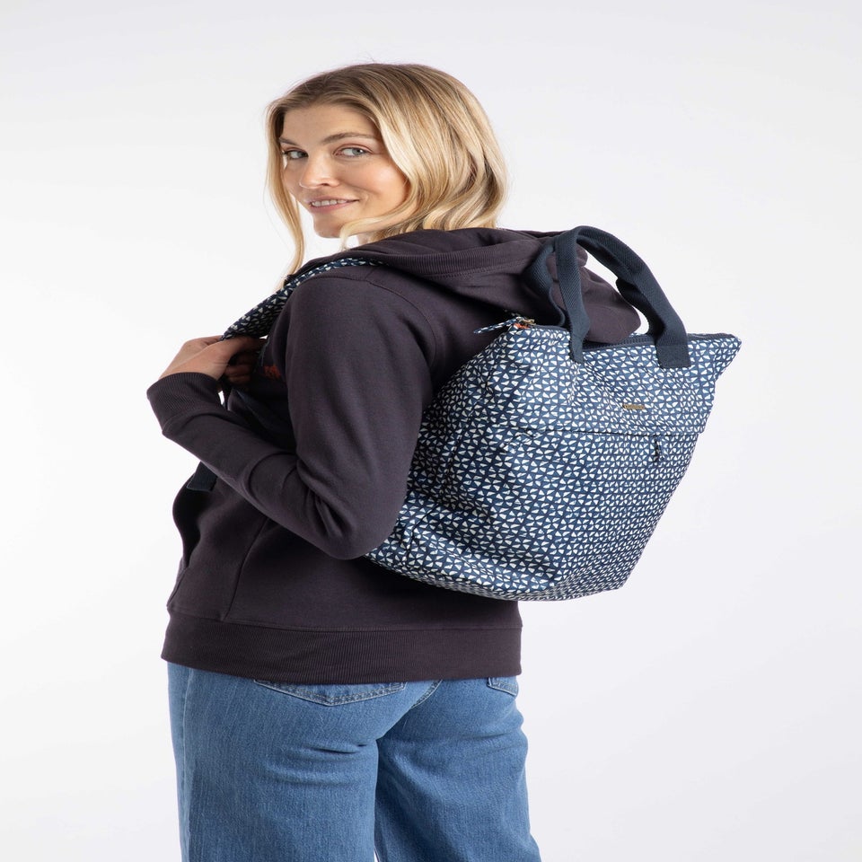 Weird Fish Navy Ekora Printed Polyester Backpack