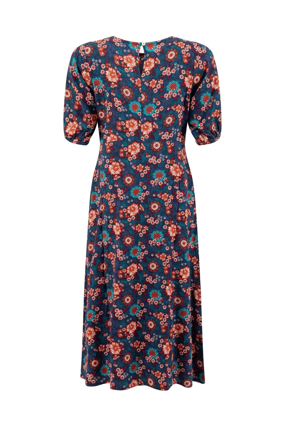 Weird Fish Dark Blue Everly Printed Viscose Dress