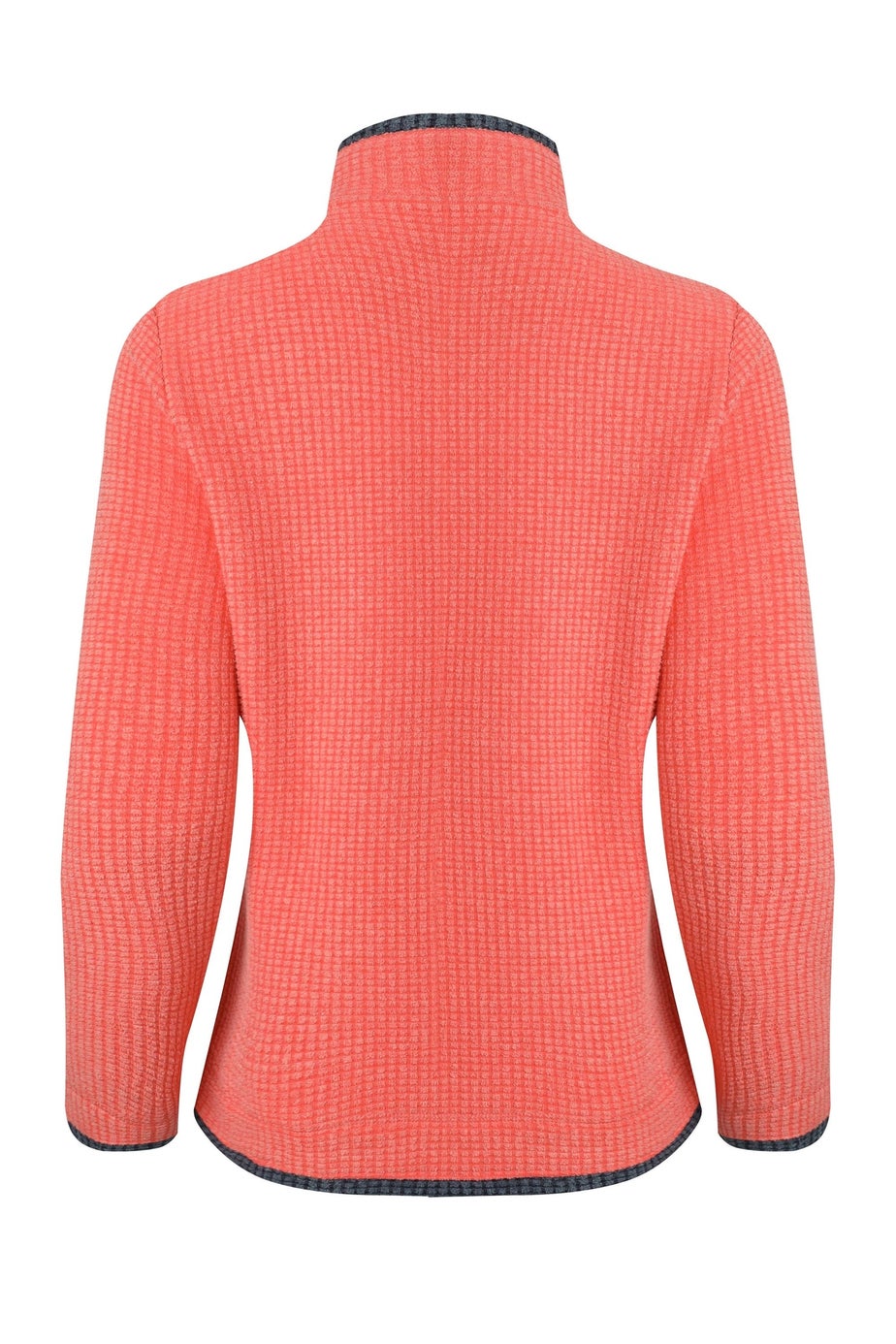 Weird Fish Hot Coral Ariana Full Zip Grid Fleece