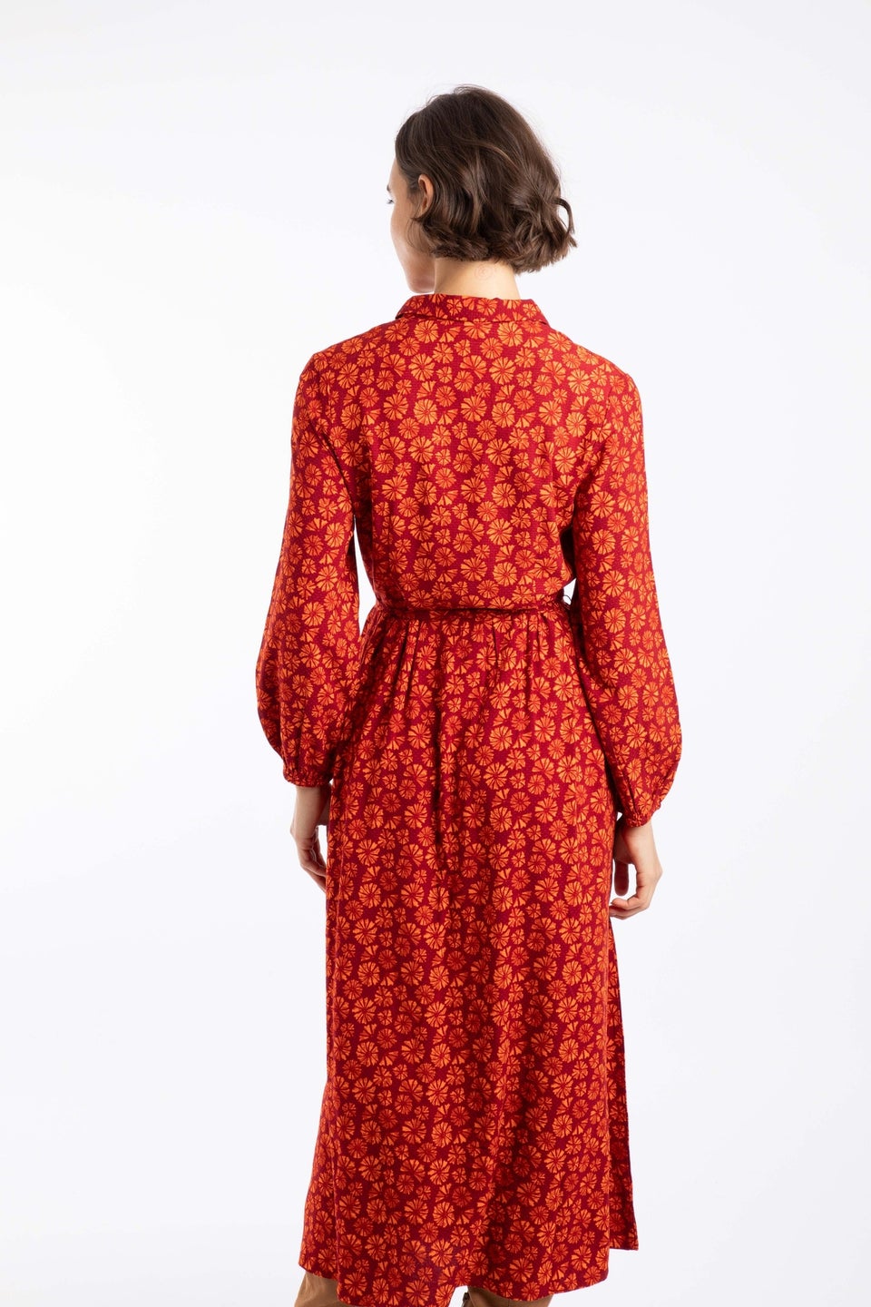 Weird Fish Garnet Steffan Printed Maxi Shirt Dress