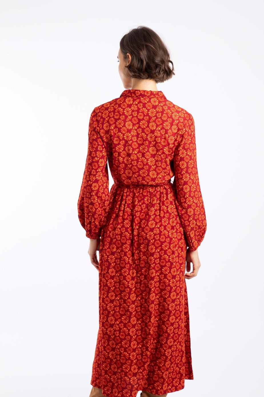 Weird Fish Garnet Steffan Printed Maxi Shirt Dress