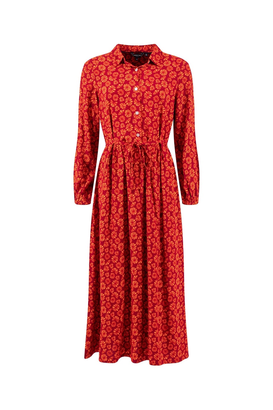 Weird Fish Garnet Steffan Printed Maxi Shirt Dress