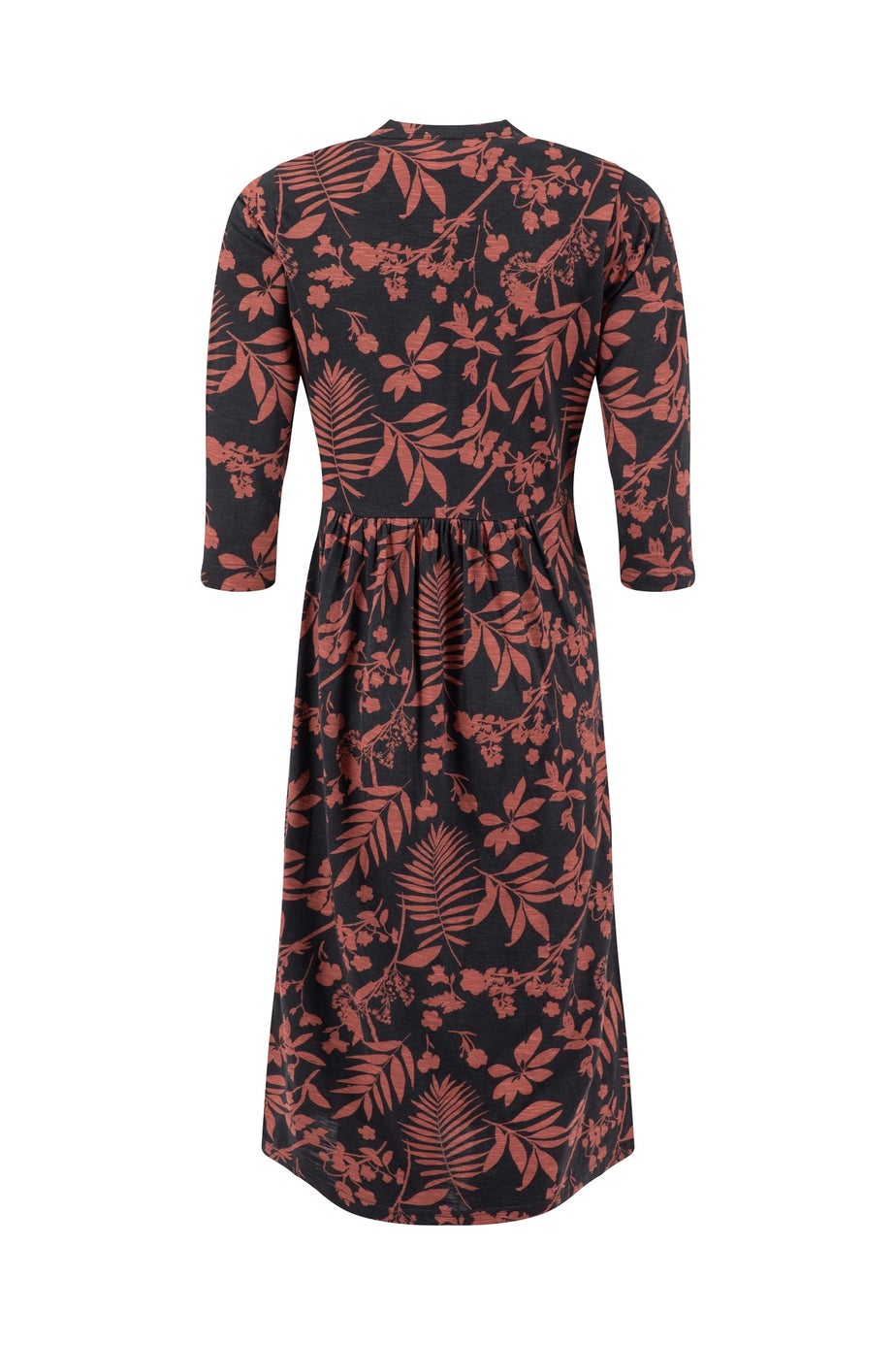 Weird Fish Bitter Chocolate Isolde Printed Jersey Midi Dress