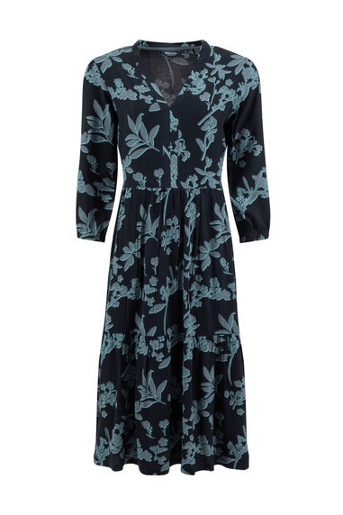 Weird Fish Spring Lake Gardot Printed Midi Dress