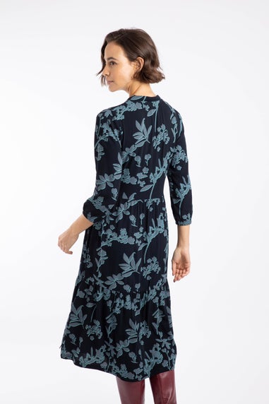 Weird Fish Spring Lake Gardot Printed Midi Dress