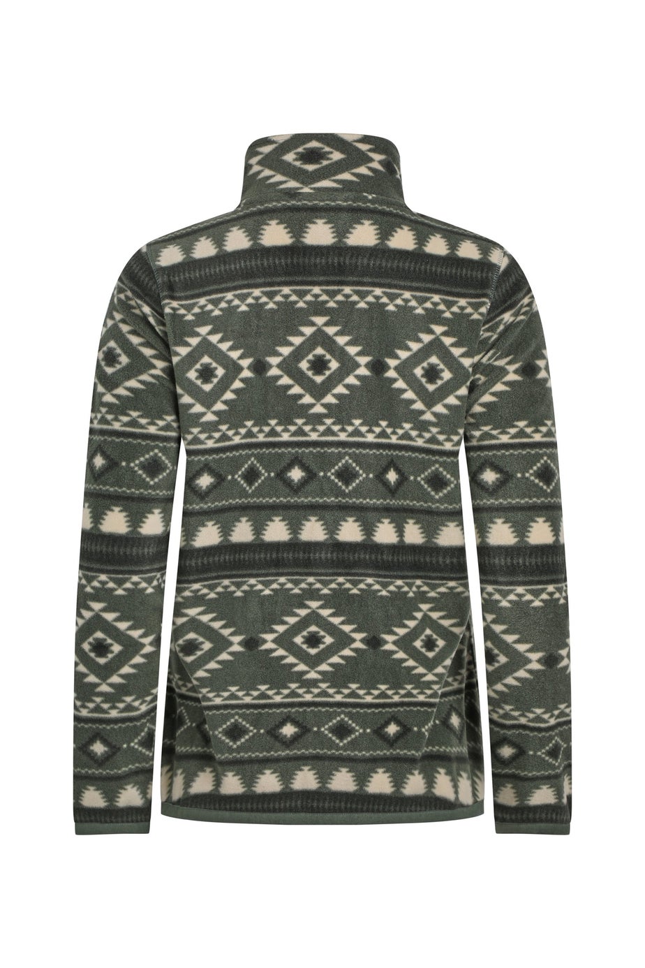 Weird Fish Deep Lichen Green Rochelle Full Zip Printed Microfleece