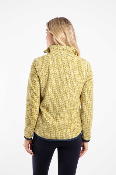 Weird Fish Cream Rochelle Full Zip Printed Microfleece