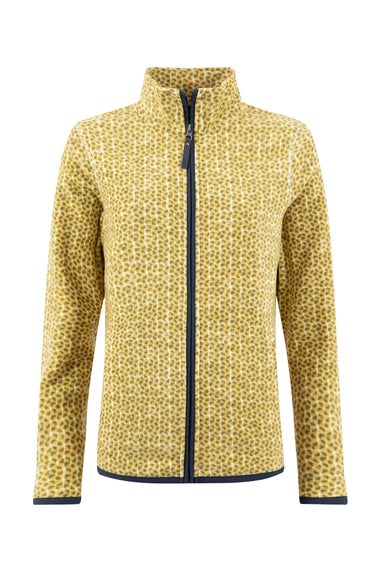 Weird Fish Cream Rochelle Full Zip Printed Microfleece